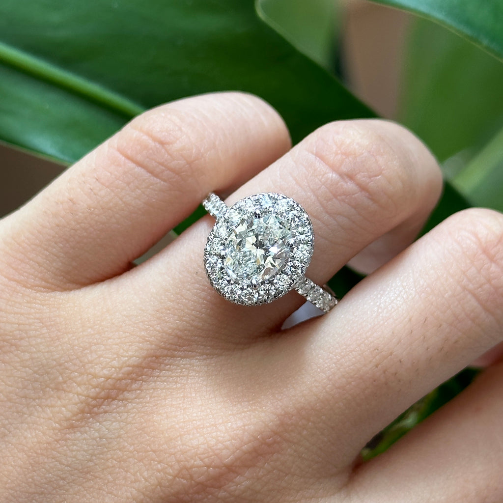 Estelle Oval Halo Ring