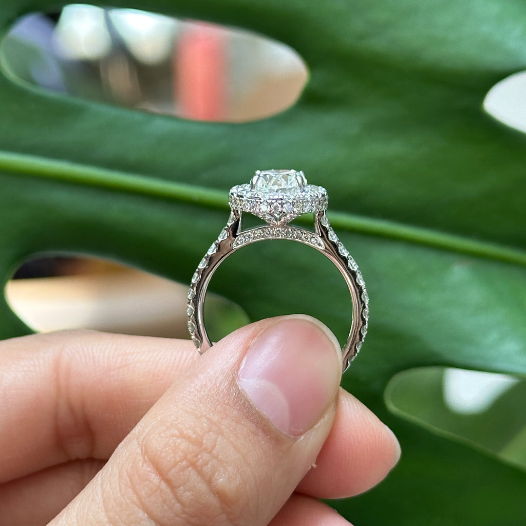 Estelle Oval Halo Ring