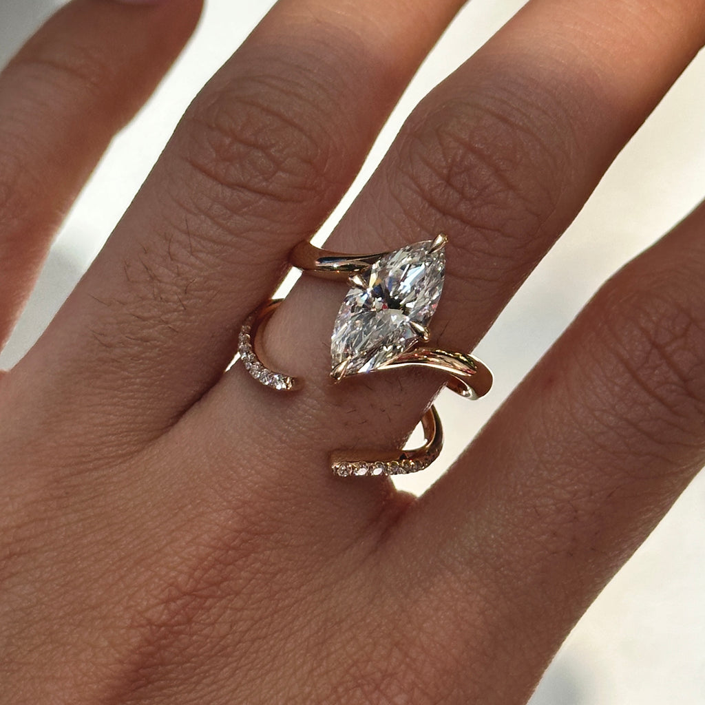 Amber Lab Diamond Engagement Ring