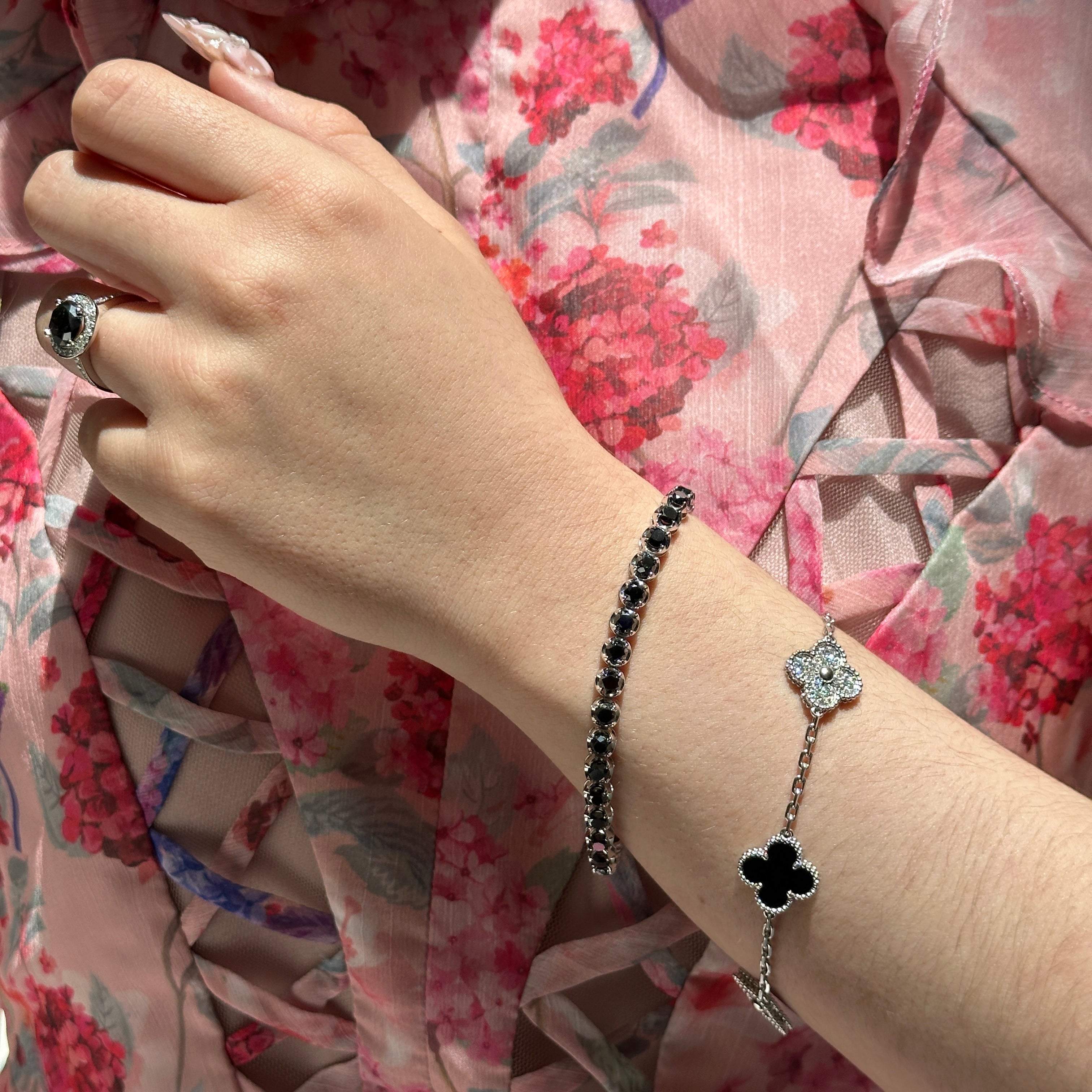 Black Diamond Tennis Bracelet