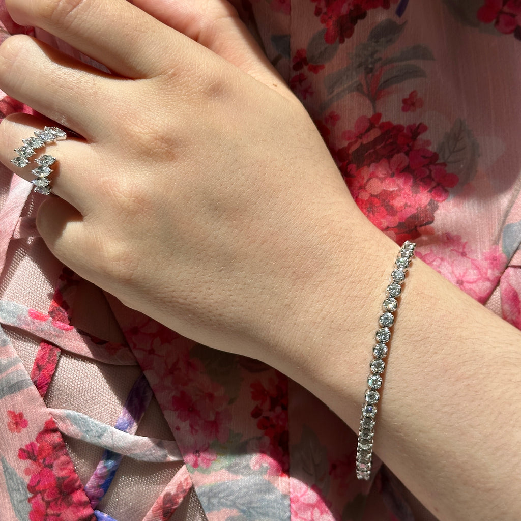 Natural Crown Tennis Bracelet