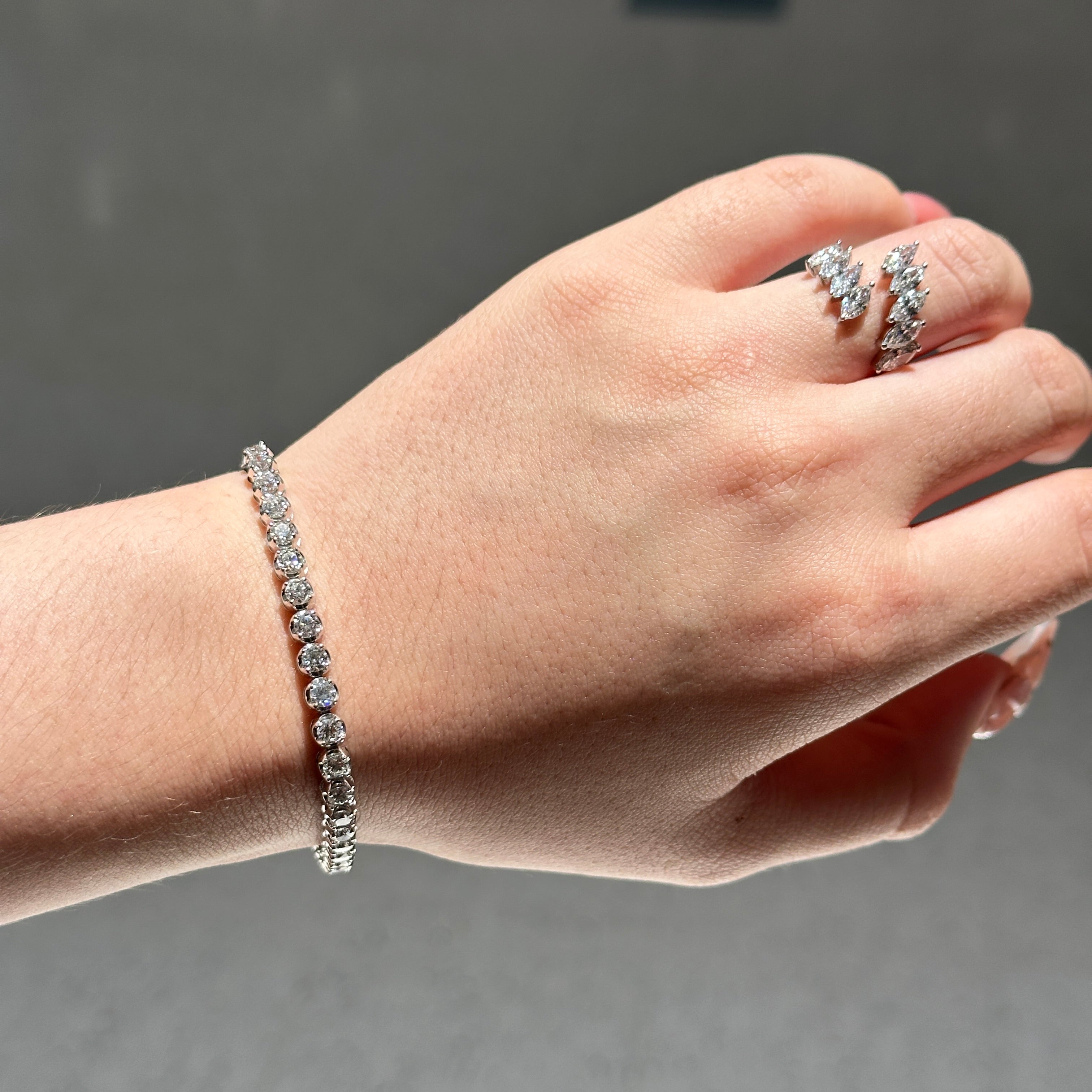 Natural Crown Tennis Bracelet