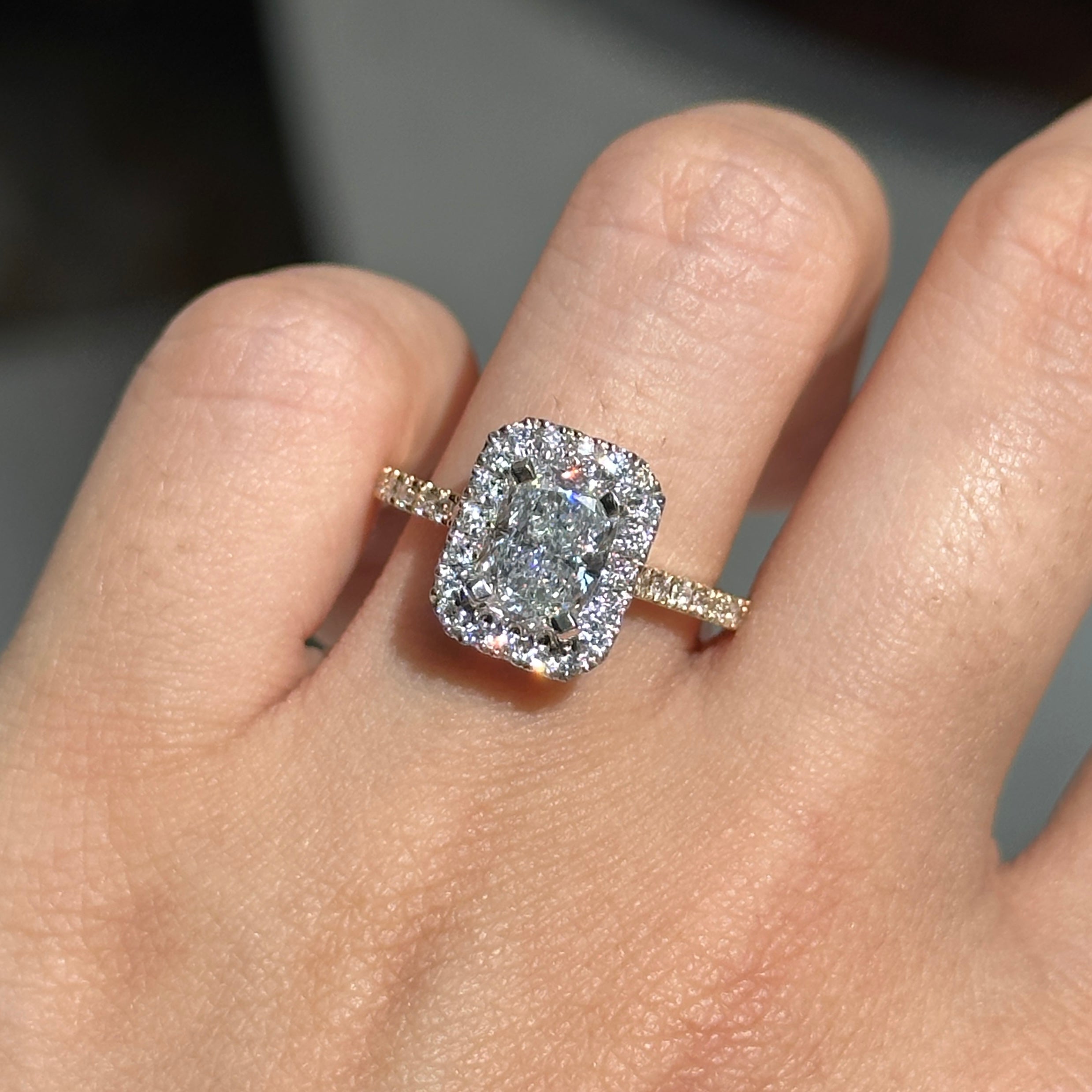 Lara Lab Diamond Radiant Cut Ring