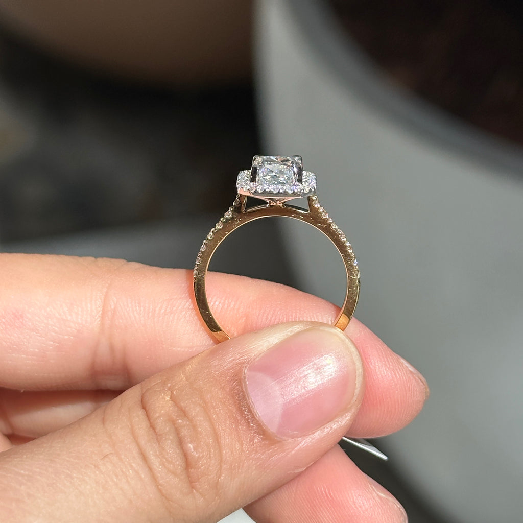 Lara Lab Diamond Radiant Cut Ring