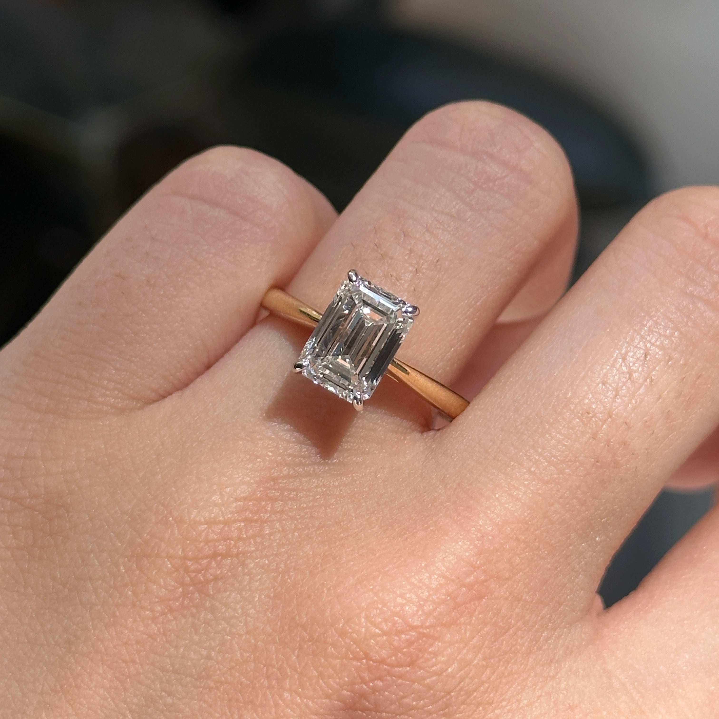 Addison Lab Diamond Emerald Ring