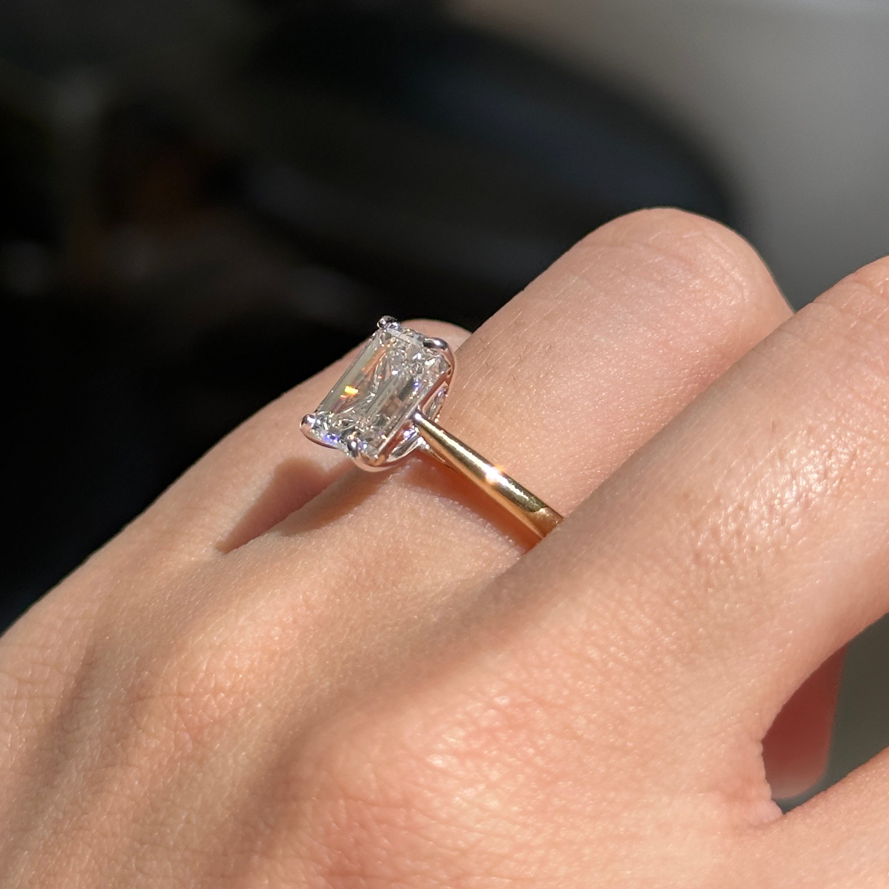 Addison Lab Diamond Emerald Ring