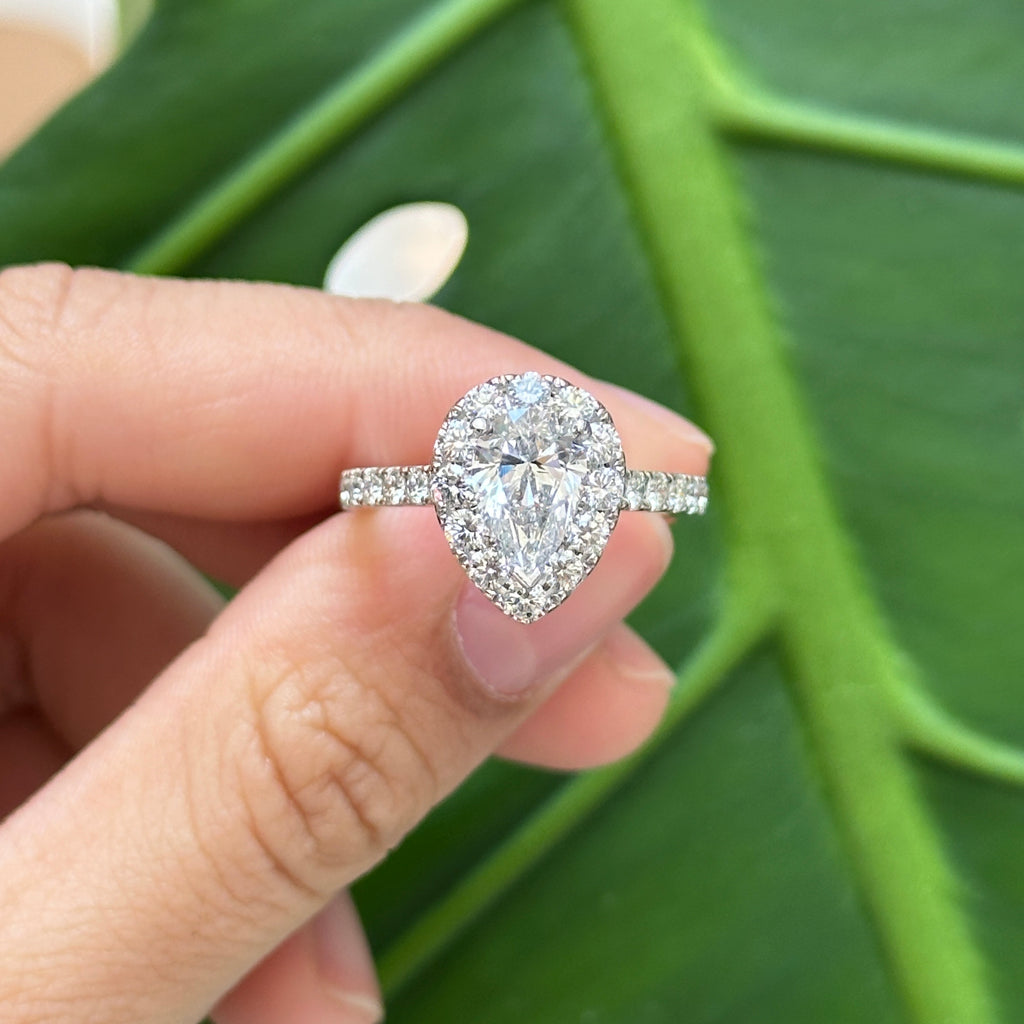 Lyla Natural Diamond Pear Shape Ring